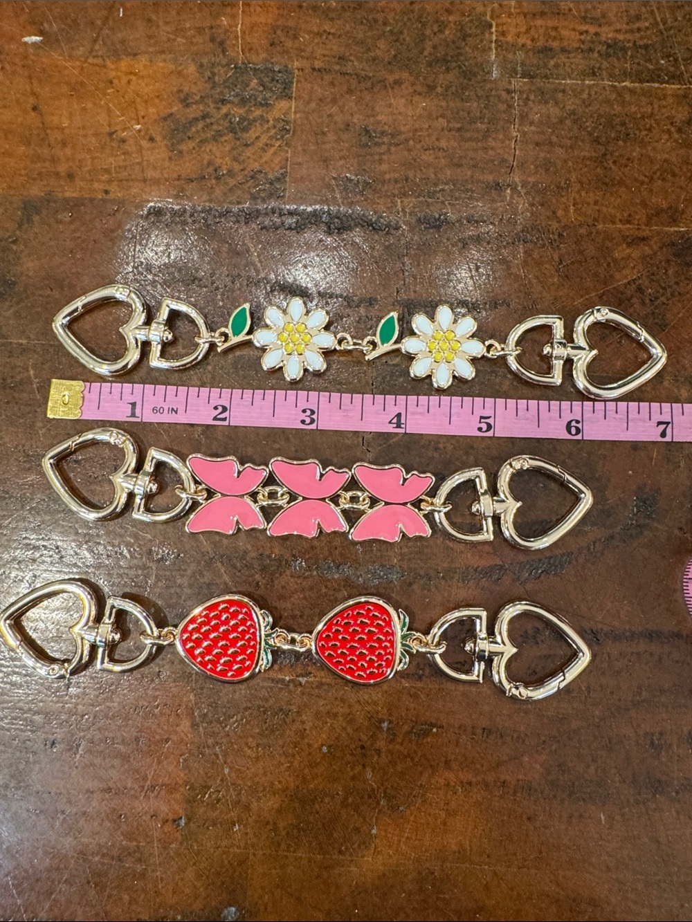 Bag strap extenders- choose one - butterfly, strawberry or daisy - Picture 2 of 2